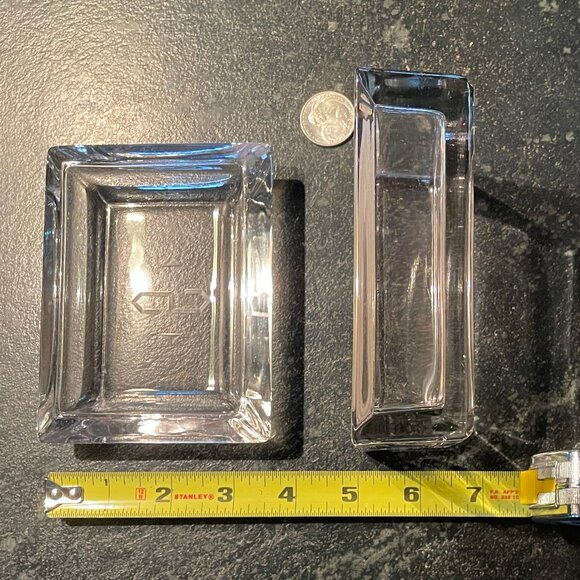 Unique 5" x 4" (Approx.) Crystal Box With "S" Etched on Lid - Picture 5 of 8